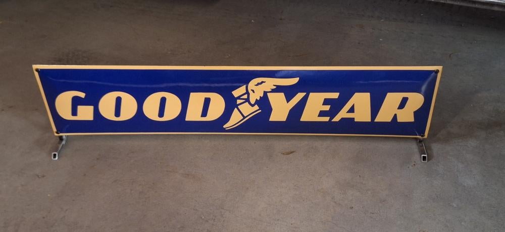 Nieuw emaille reclame bord Goodyear, Good Year banden., Reclamebord, ., Ophalen of Verzenden, Zo goed als nieuw