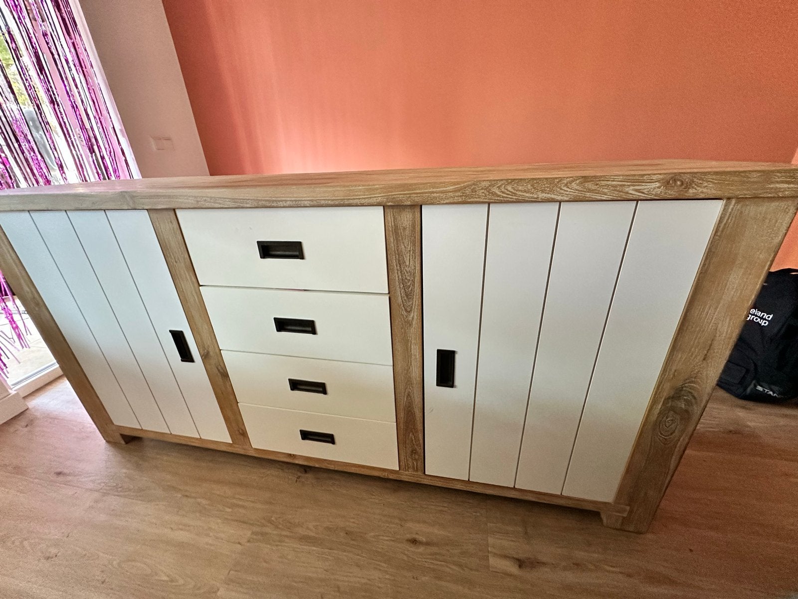 Foto 5 van Massief houten dressoir + tv meubel - Landelijke stijl
