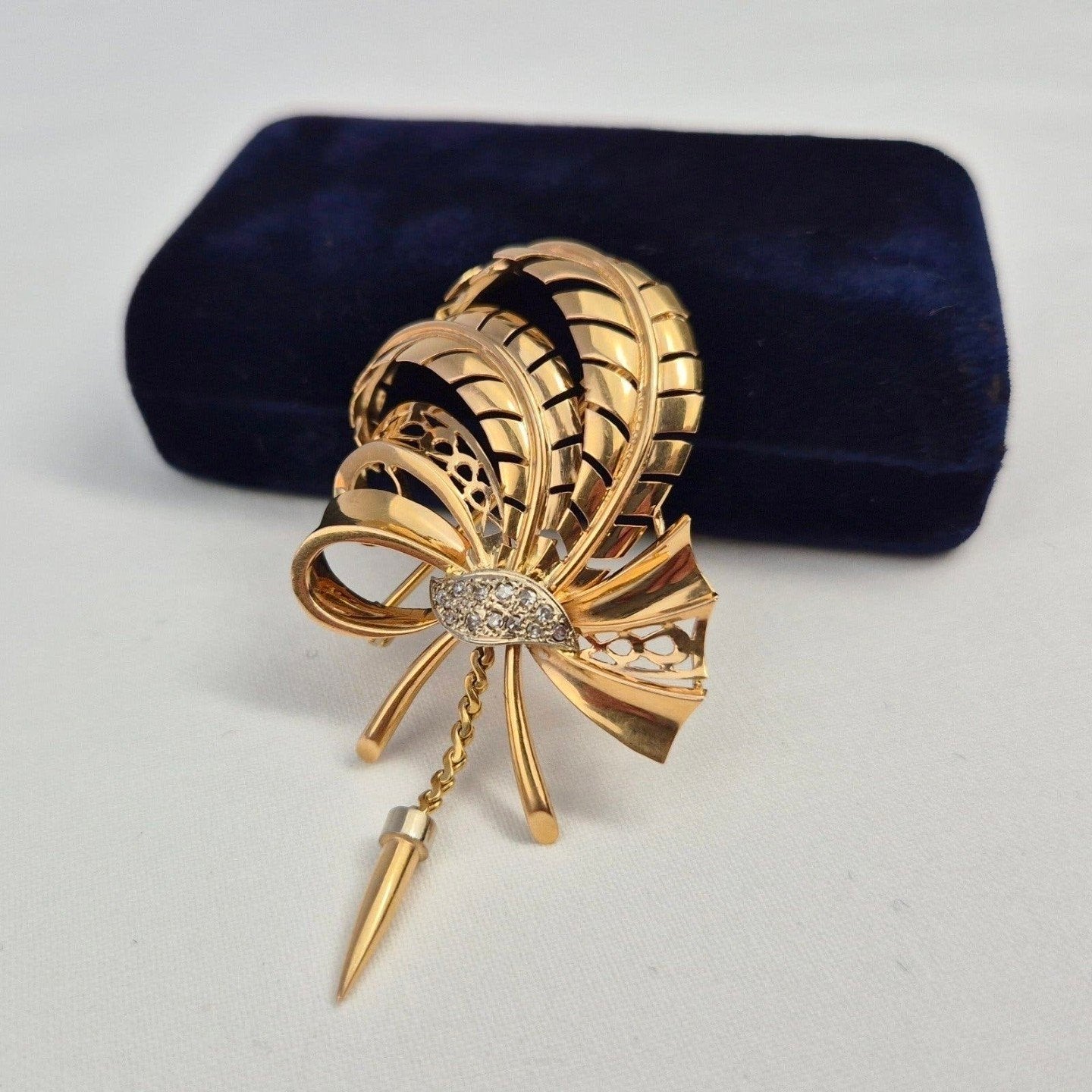 Antieke broche van 18-karaats massief goud, Ophalen of Verzenden