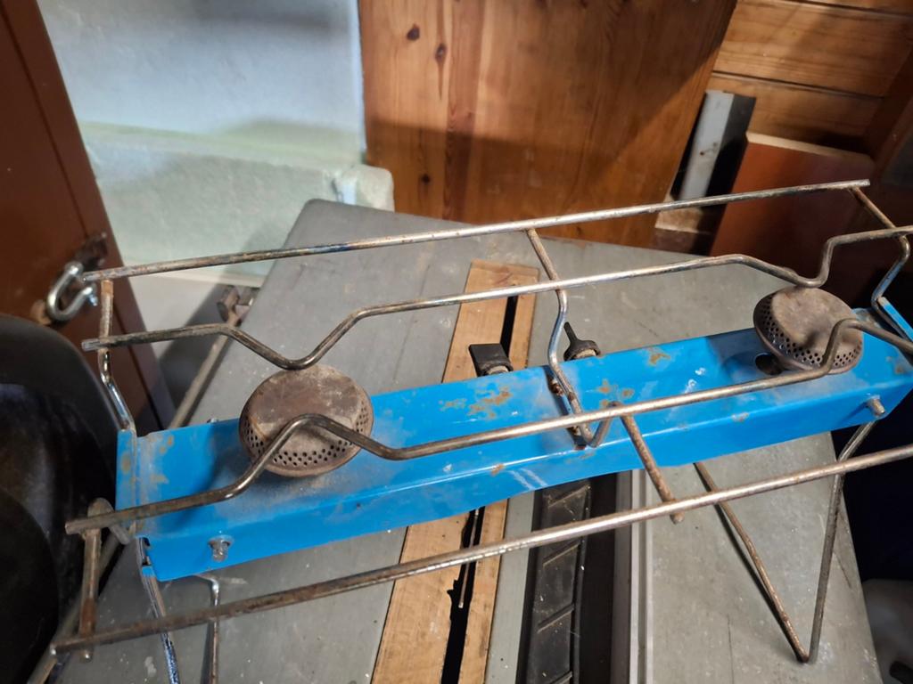 Gasbrander voor 2 pannen, bieden en ophalen., Ophalen of Verzenden