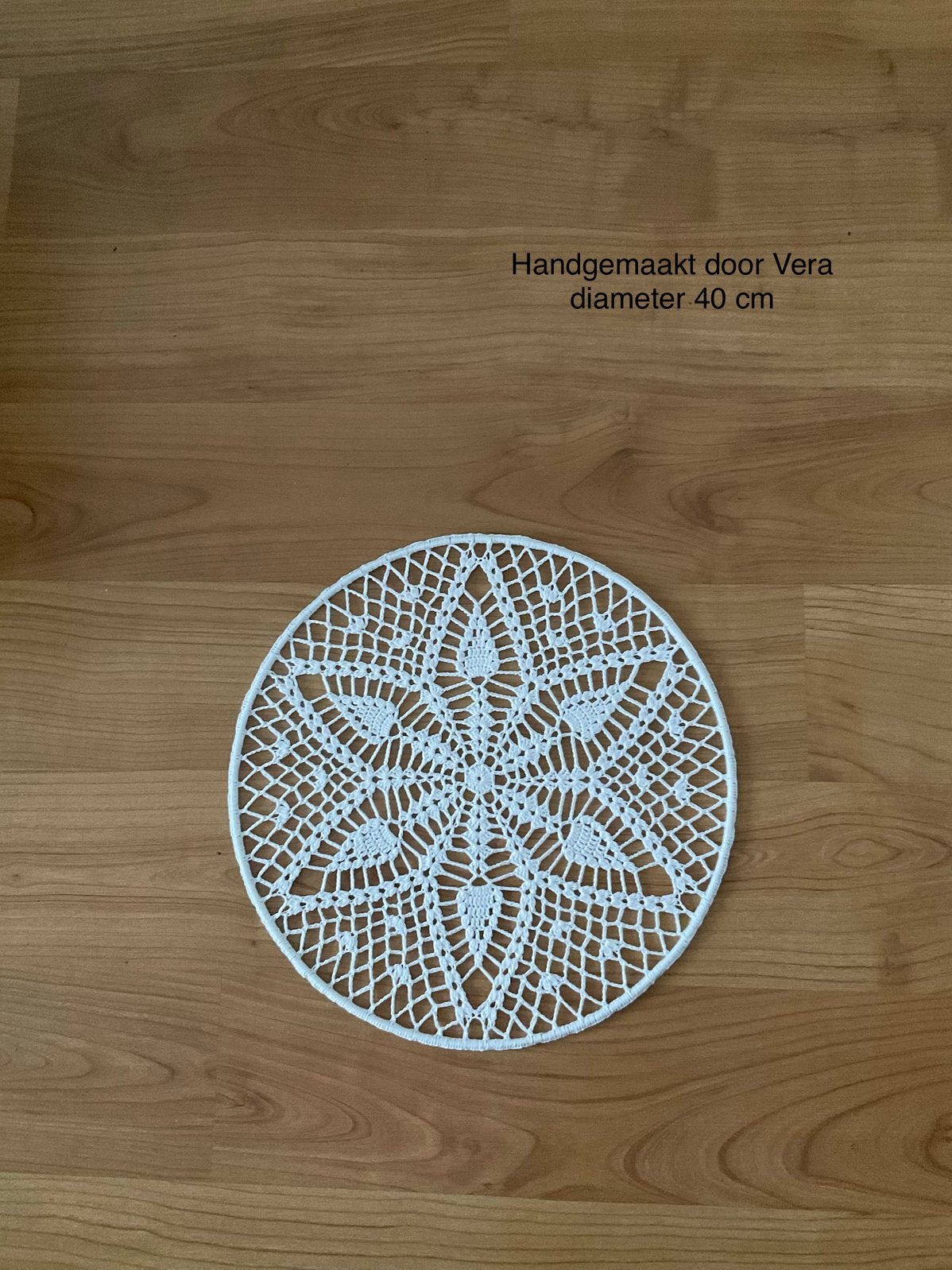 Handgemaakte mandala , diameter 40 cm, 40 cm, Ophalen of Verzenden, Wit, 40 cm