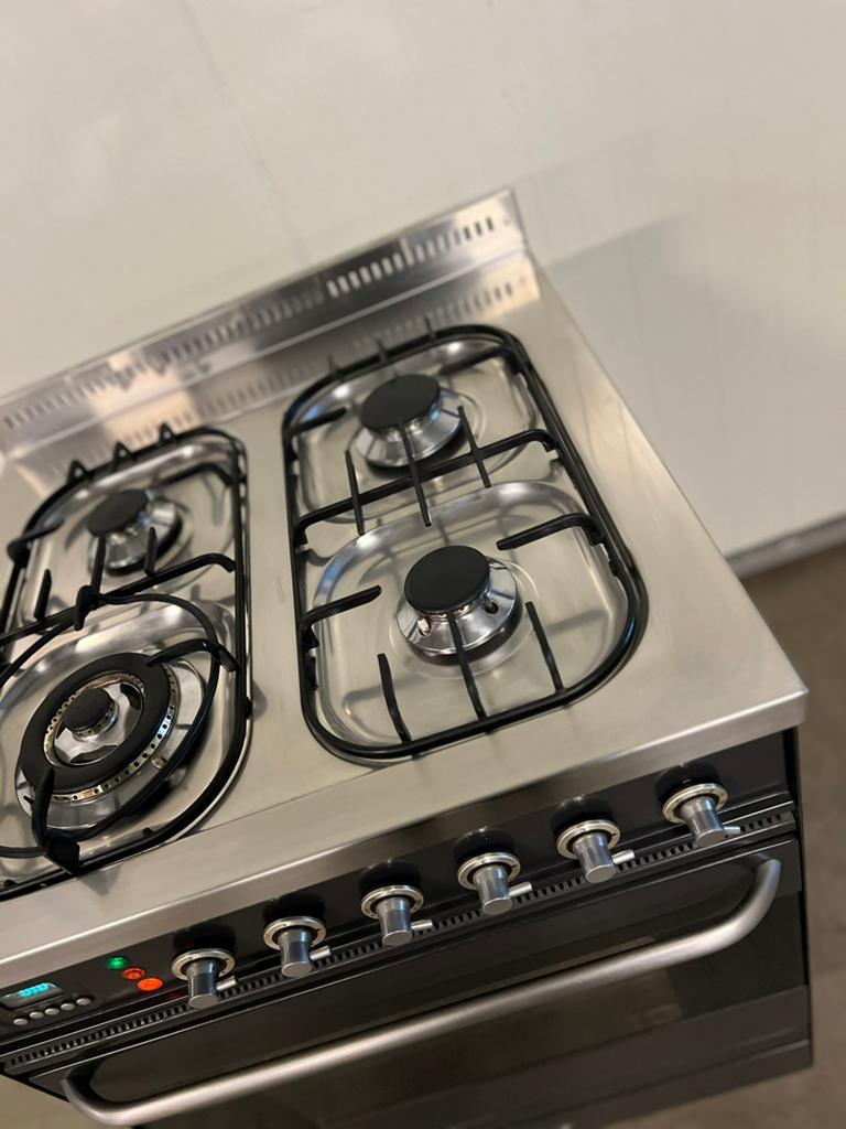 Luxe Boretti fornuis 4 pits antraciet - 60 cm, Ophalen of Verzenden