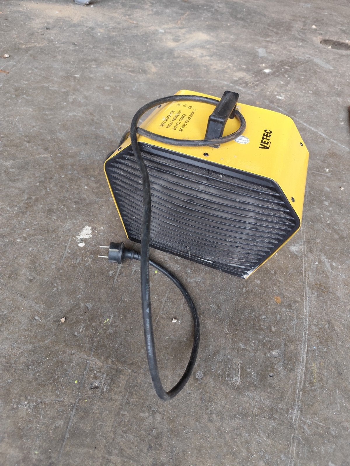 VETEC Werkplaatskachel - Elektrische Bouwkachel, Huis en Inrichting, Kachels, Gebruikt, Overige soorten, Elektrisch, Ophalen of Verzenden