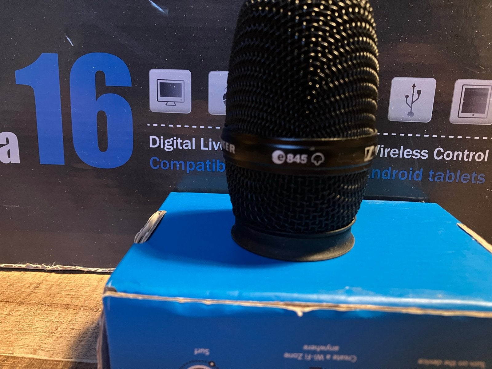 Sennheiser E 845 Microfoonkop, Muziek en Instrumenten, Microfoons, Ophalen of Verzenden, Gebruikt, Zangmicrofoon, Draadloos
