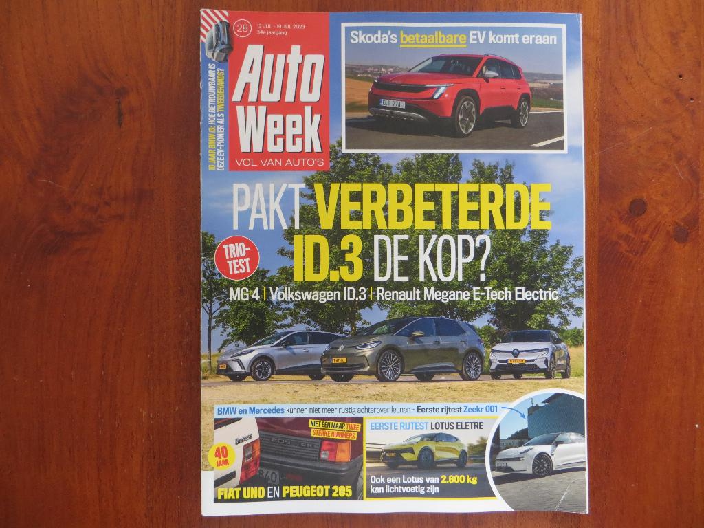 Autoweek 28 2023 MG 4, Volkswagen ID.3, Renault Megane E, Ophalen of Verzenden, Nieuw, Renault