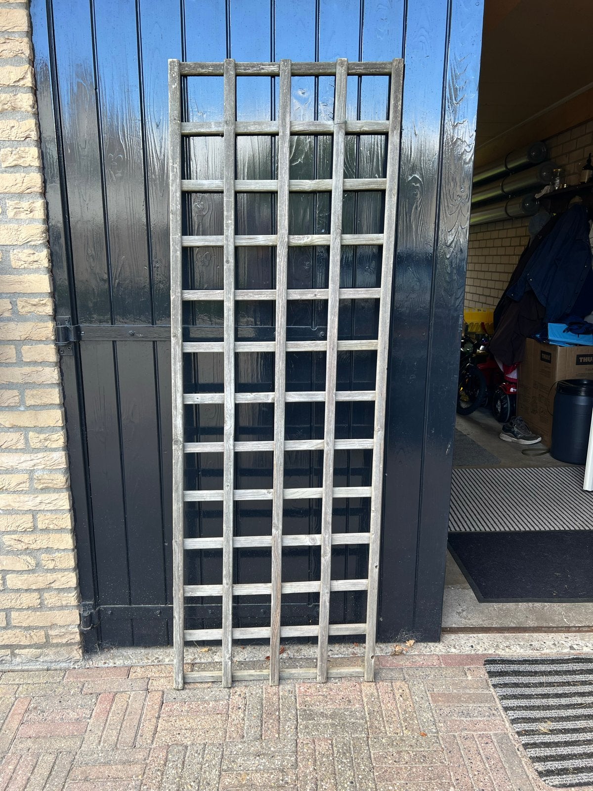 Houten tuinrek / klimrek voor planten, Ophalen of Verzenden, Gebruikt, Hout, Tuinhek