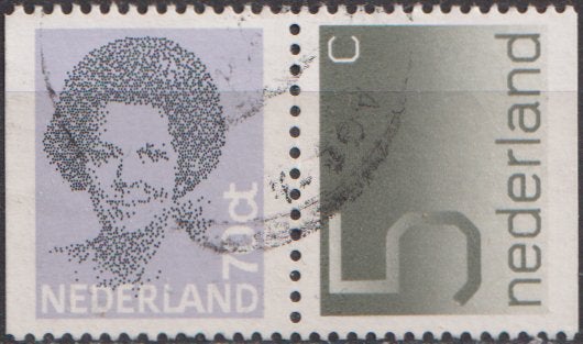 Postzegelboekje kombinatie No. C 176 O. ADV. no.125 B., Verzenden, Na 1940, Gestempeld