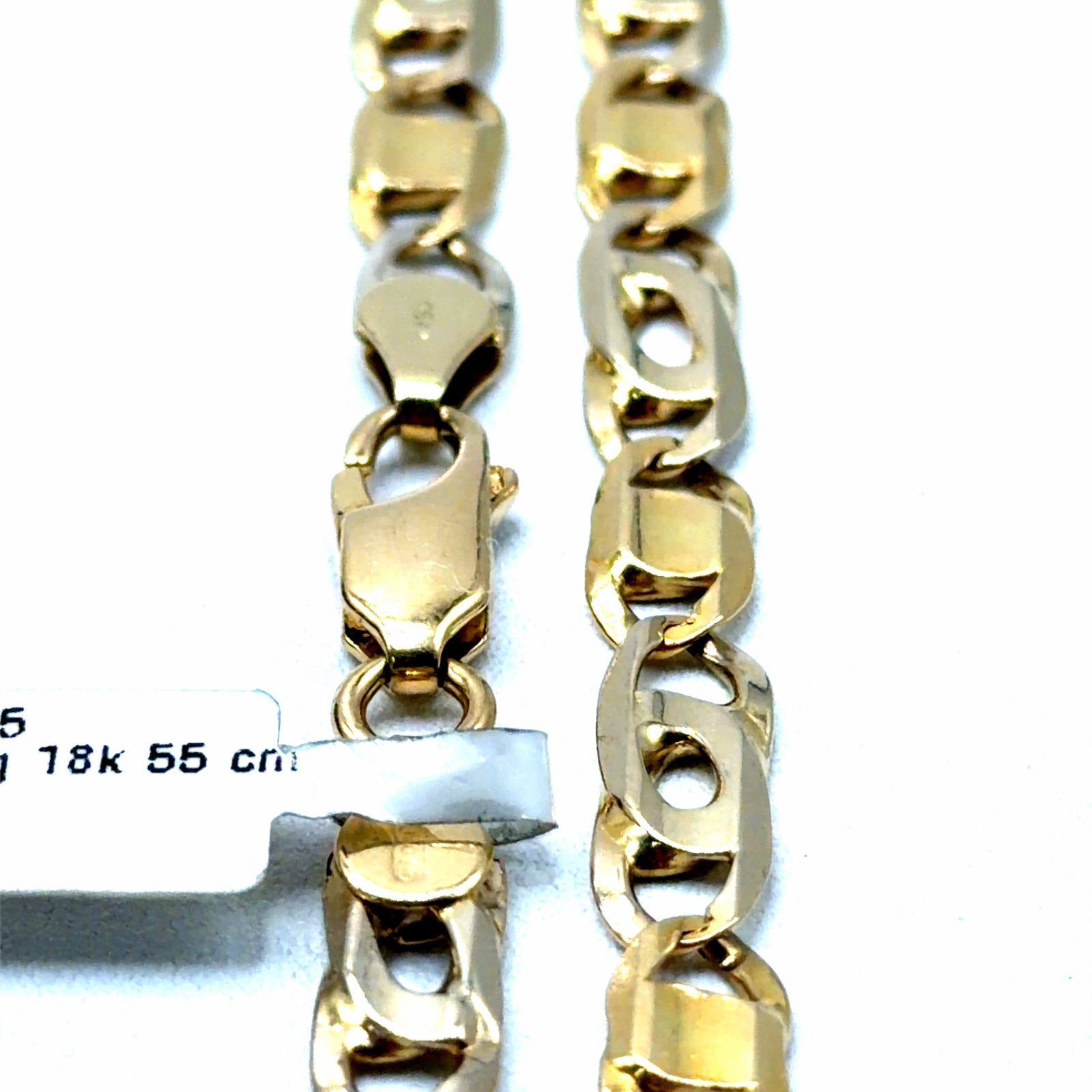 Gouden ketting 18k 55 cm - bicolor, Sieraden, Tassen en Uiterlijk, W, Nieuw, Ophalen of Verzenden, W
