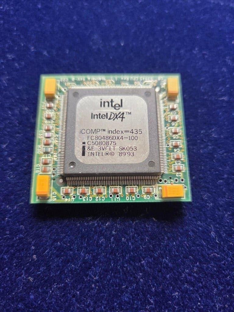 Intel 486 DX4 100 MHz CPU processor - retro vintage zeldzaam, Gebruikt, Intel 486, Verzenden, Minder dan 2 Ghz