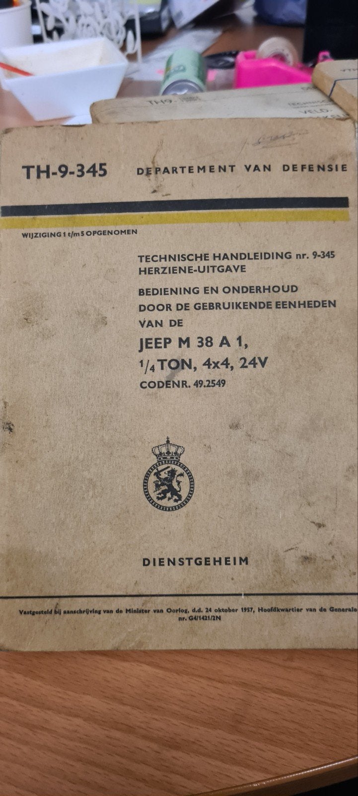 Nekaf Th9 345 origineel 1957, Ophalen, Landmacht, Nederland, Boek of Tijdschrift