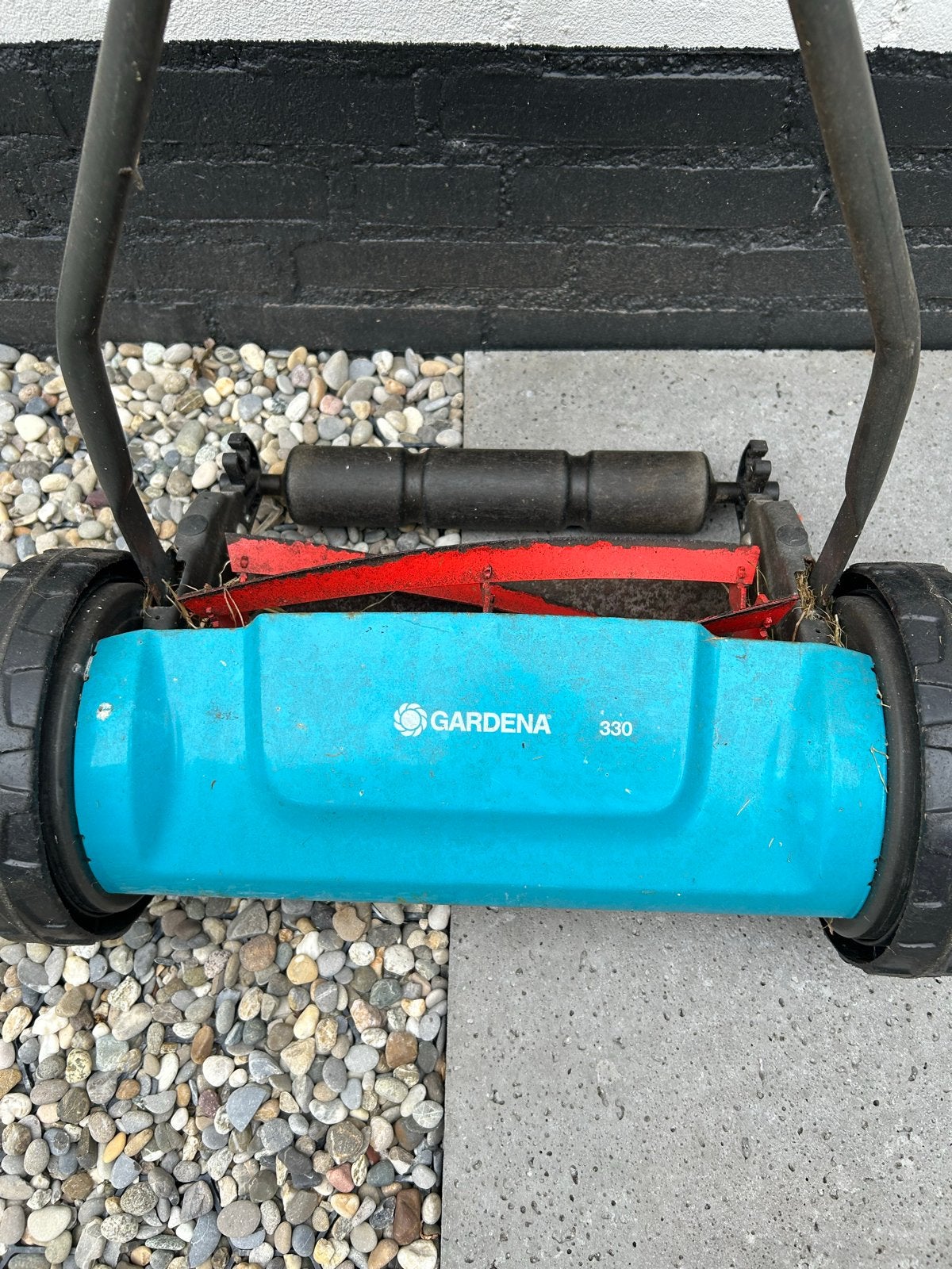 Gardena 330 handgrasmaaier met opvangbak, Ophalen, Gebruikt, Handgrasmaaier, Opvangbak