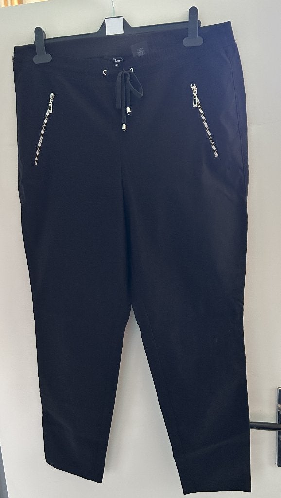 MS Mode zwarte stretch broek mt 48, Zwart, Ophalen of Verzenden, Zo goed als nieuw, MS Mode