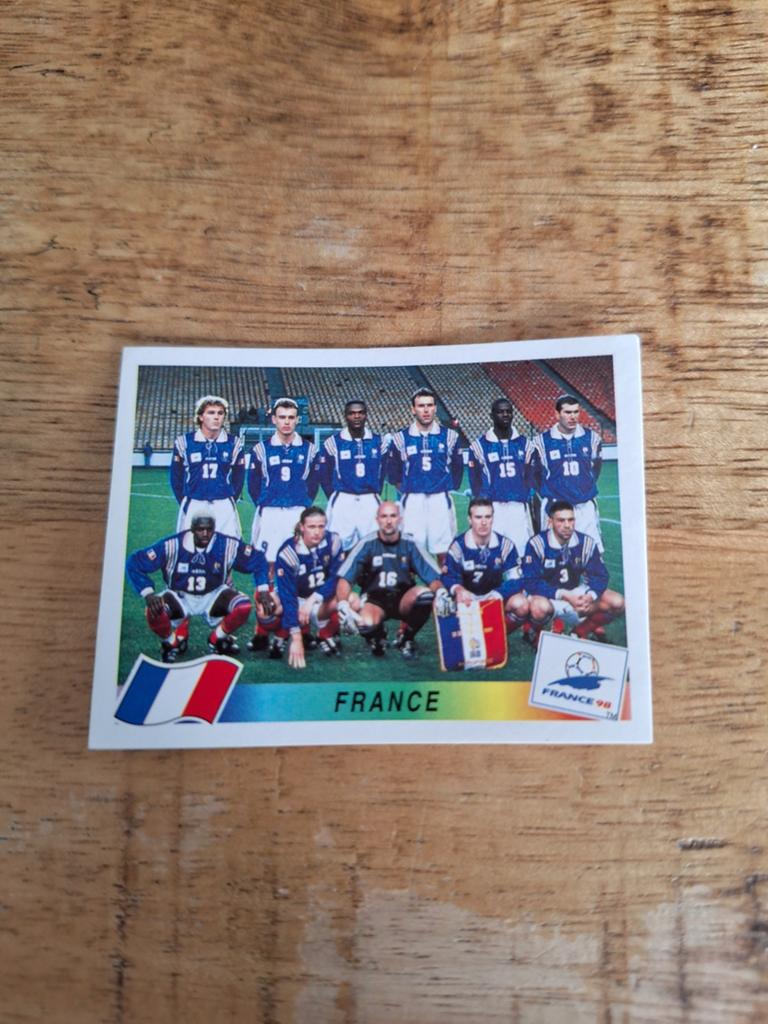 Voetbalplaatje panini wk 98, Verzamelen, Ophalen of Verzenden, Zo goed als nieuw, Buitenlandse clubs, Poster, Plaatje of Sticker