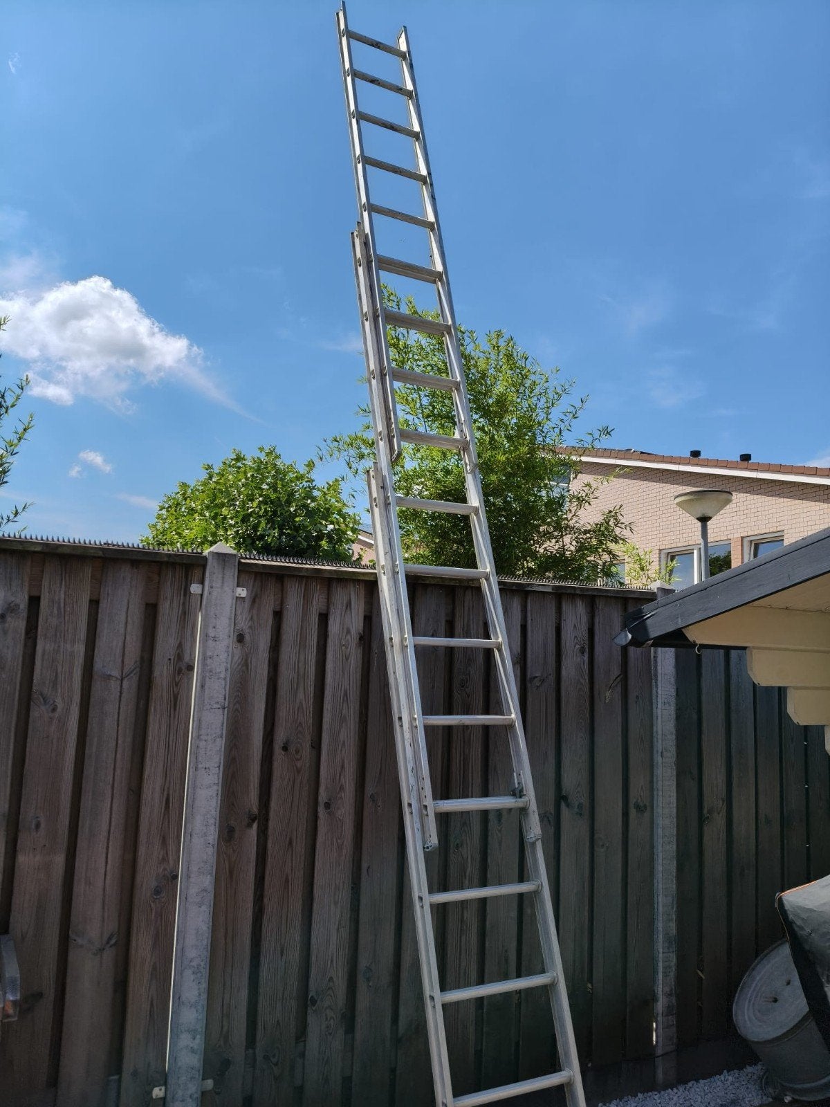 Uitschuifbare ladder Excelsior, ook in 3 losse delen, Doe-het-zelf en Verbouw, Ladders en Trappen, Ophalen, Gebruikt, Ladder, Opvouwbaar of Inschuifbaar