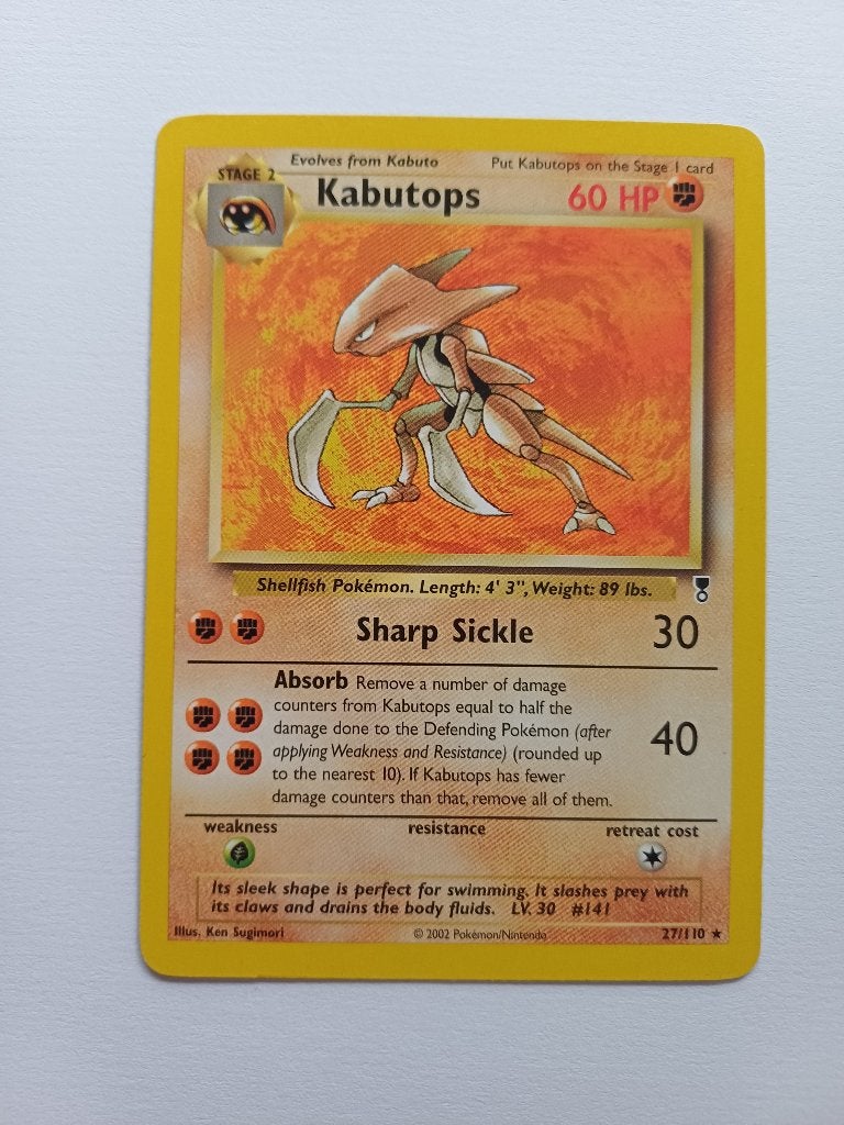 Pokémon- Kabutops 27/110- Legendary Collection(2002)-Vintage, Hobby en Vrije tijd, Verzamelkaartspellen | Pokémon, Verzenden, Zo goed als nieuw