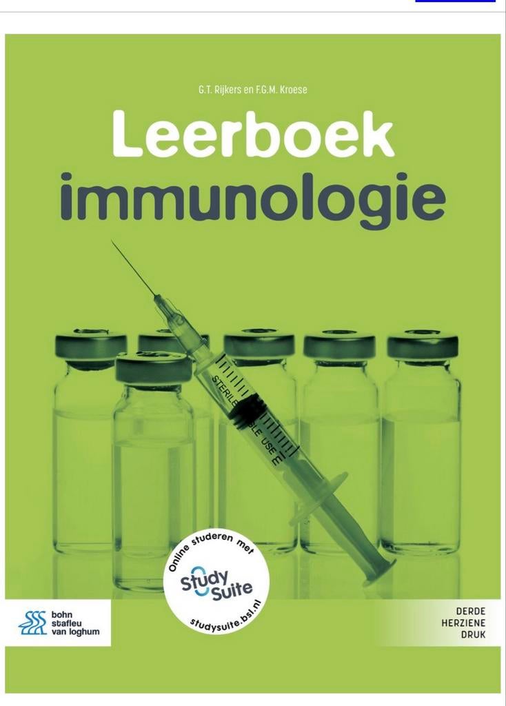 Leerboek Immunologie HBO Biologie/Medisch Laboratoriumonderz, Boeken, Ophalen of Verzenden, Beta, Gelezen, HBO