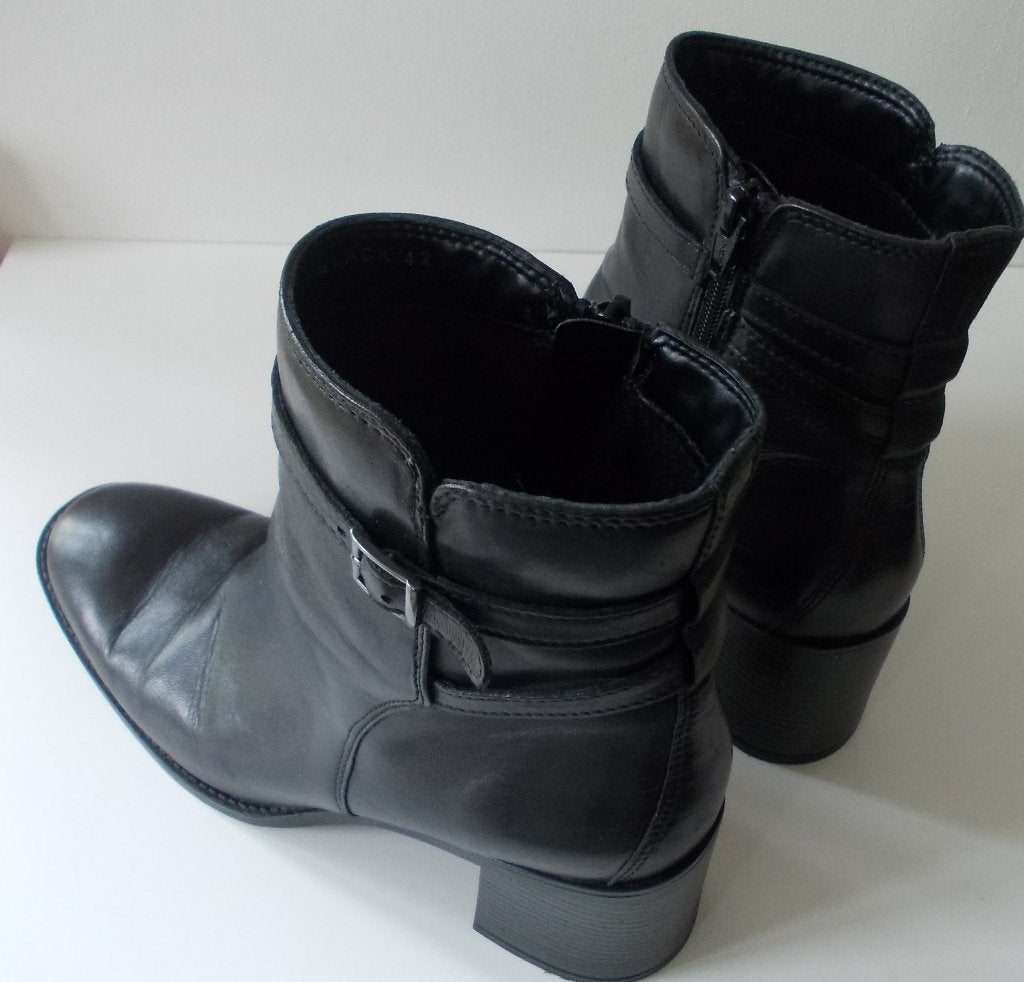 Hush Puppies leren enkel laarzen (maat 42), Zwart, Lage of Enkellaarzen, Ophalen of Verzenden, Zo goed als nieuw