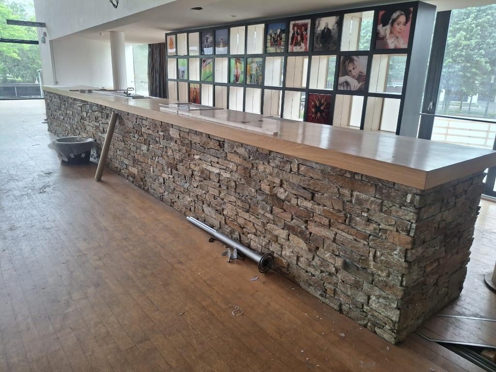 Bar keukenblok 10,00 x 1,00 m ex apparatuur locatie Nijmegen, Huis en Inrichting, Ophalen, Gebruikt