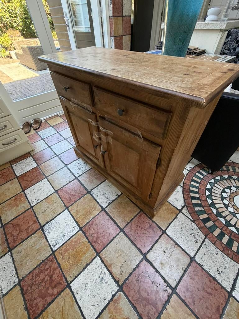 Houten kast gratis, Ophalen, Gebruikt, Grenenhout, 25 tot 50 cm