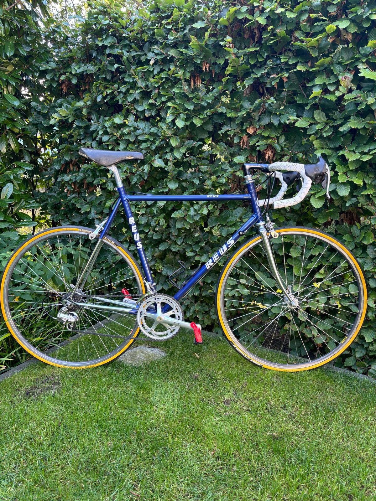 Reus Racefiets - Handgemaakt stalen frame (60 cm), Staal, Velgrem, Zo goed als nieuw, 15 tot 20 versnellingen