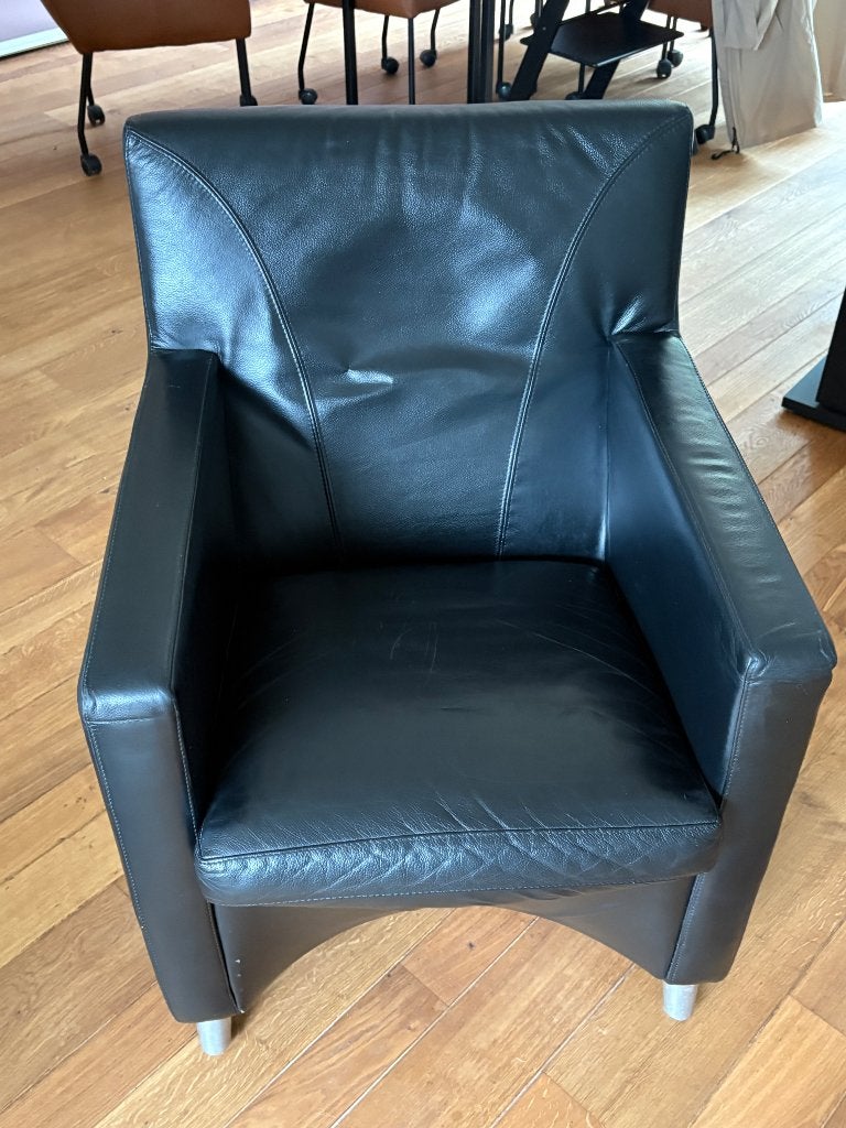 Leolux Dolcinea fauteuil, Ophalen, Gebruikt, Minder dan 75 cm, Leer