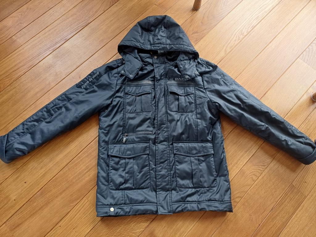 DAF jas maat L, grijs met dubbele rits, Kleding | Heren, Maat 52/54 (L), DAF, Ophalen of Verzenden, Grijs