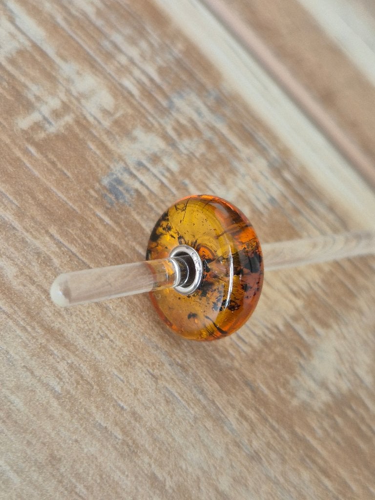 Trollbeads Amber Wheel CC, Nieuw, Trollbeads, 1 bedel, Edelsteen