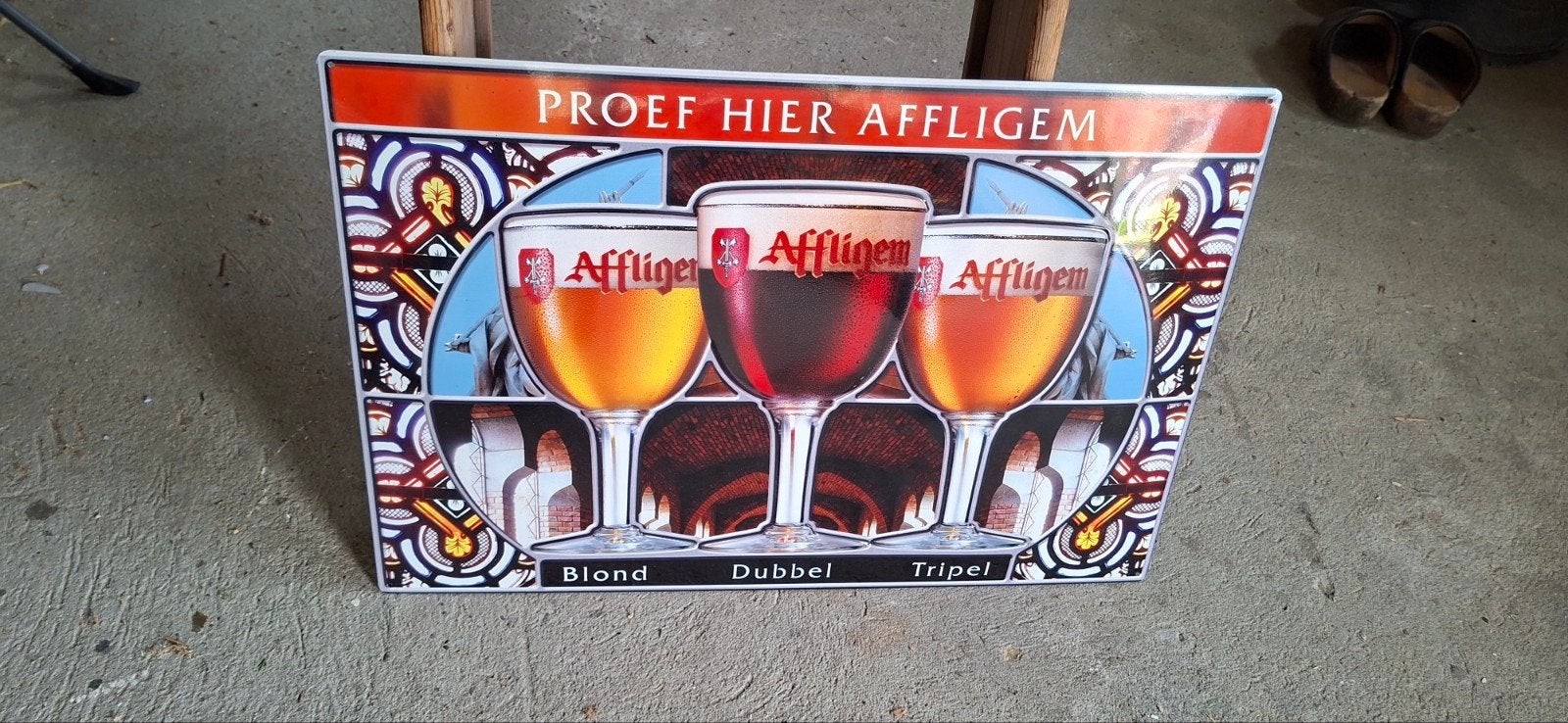 Affligem metalen reclamebord / bierbord, Huis en Inrichting, Woonaccessoires | Tekstborden en Spreuken, Ophalen, Zo goed als nieuw