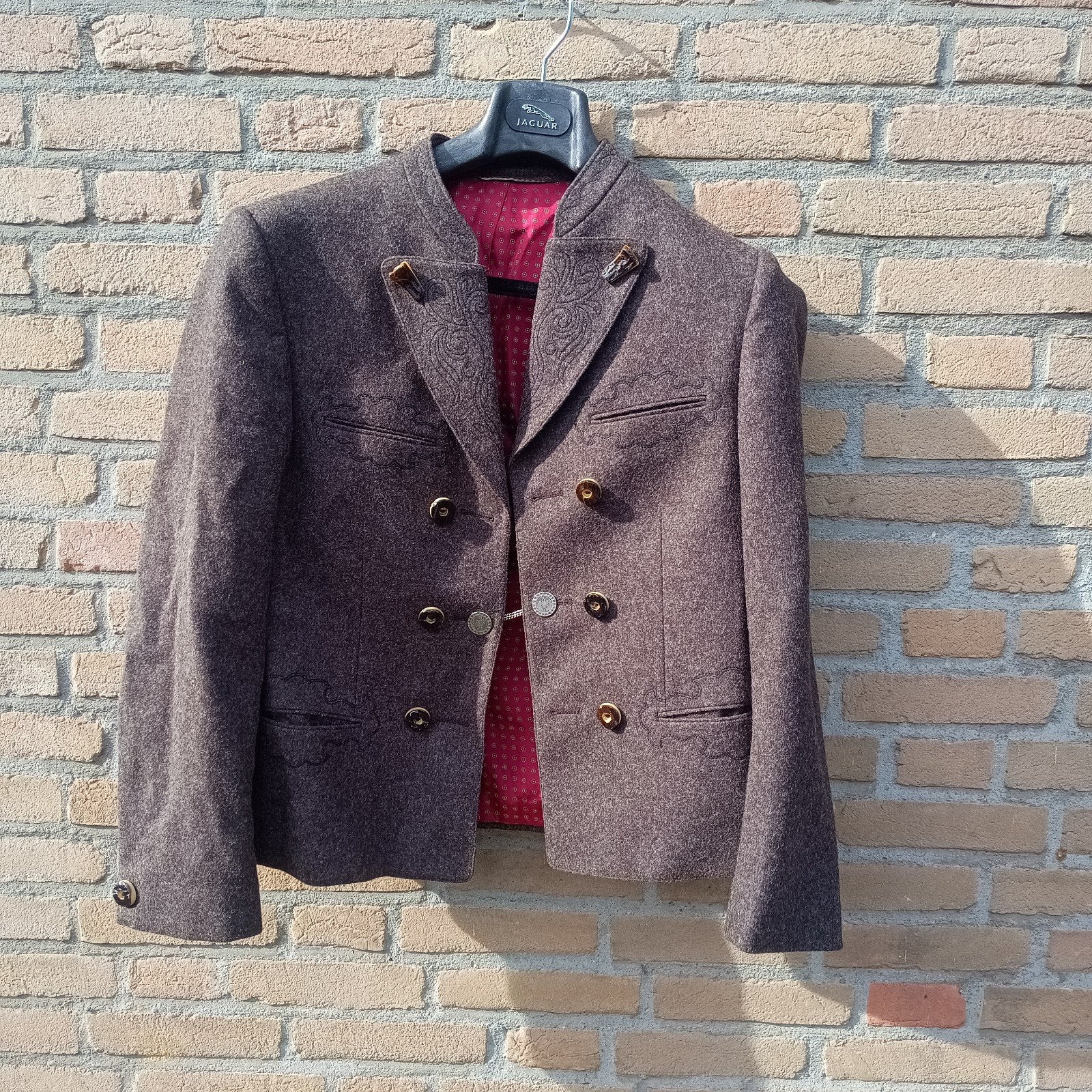 Vintage 25 / 50 M loden trachten janker kettingsluiting, Ophalen of Verzenden, Zo goed als nieuw, Maat 48/50 (M), Montafon