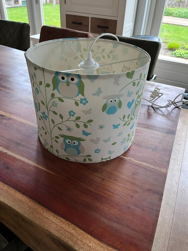 Hanglamp kinderkamer uiltjes blauw, groen, Ophalen, Gebruikt, Lamp