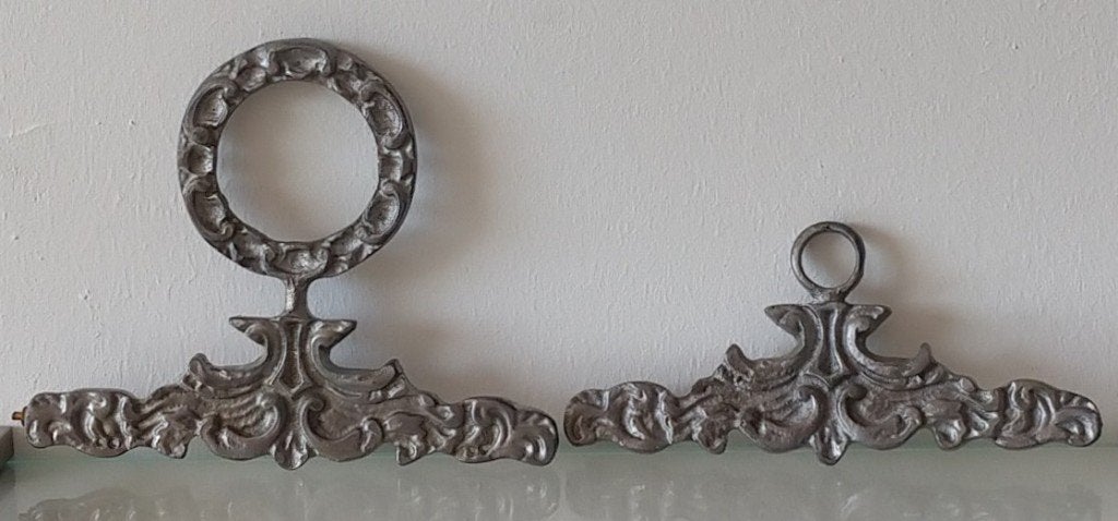 antieke Cora tin borduur/tapijt hangers, volgnr 97, Ophalen of Verzenden