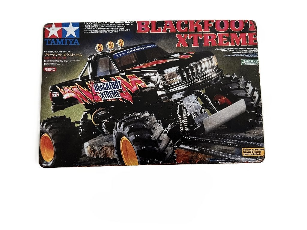 Tamiya Boxart metalen bord 20x30cm Blackfoot Xtreme nieuw, Ophalen of Verzenden, Nieuw, Overige schalen, Onderdeel