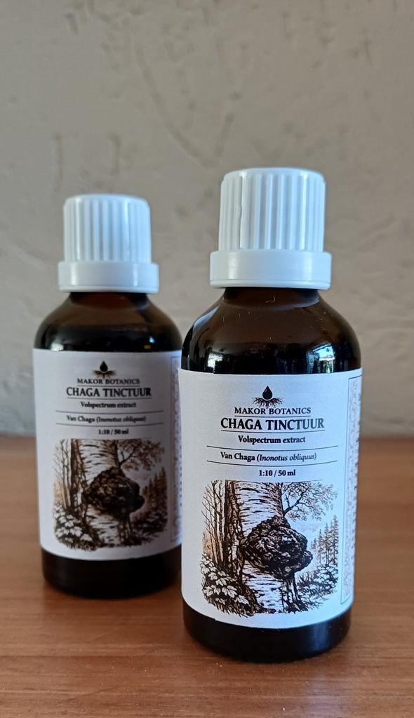 Chaga Tinctuur Volledig Spectrum Extract(Makor Botanics)50ml, Ophalen of Verzenden, Nieuw, Overige typen
