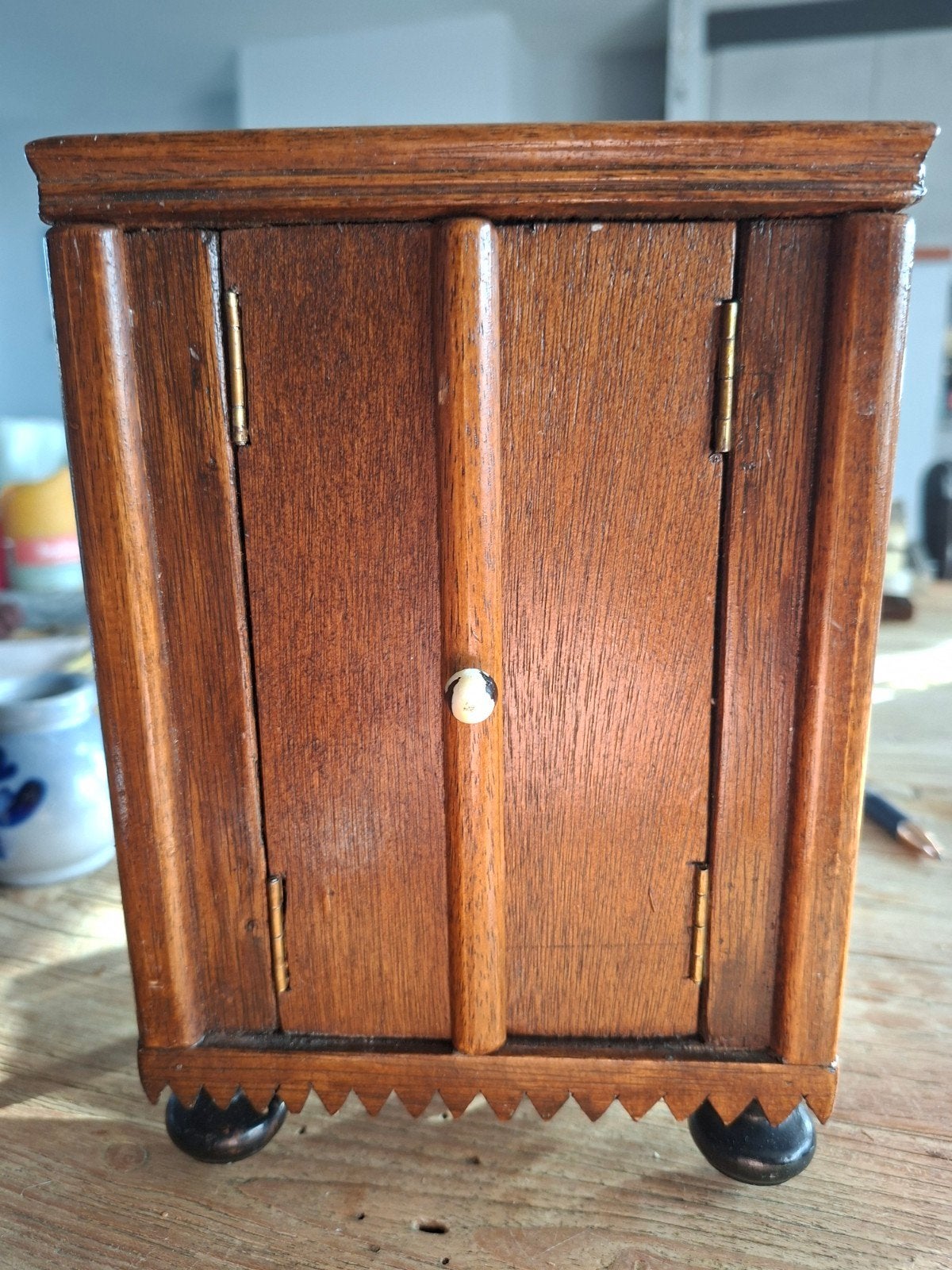 Antiek Houten Miniatuurkastje / Rookkastje, Ophalen of Verzenden