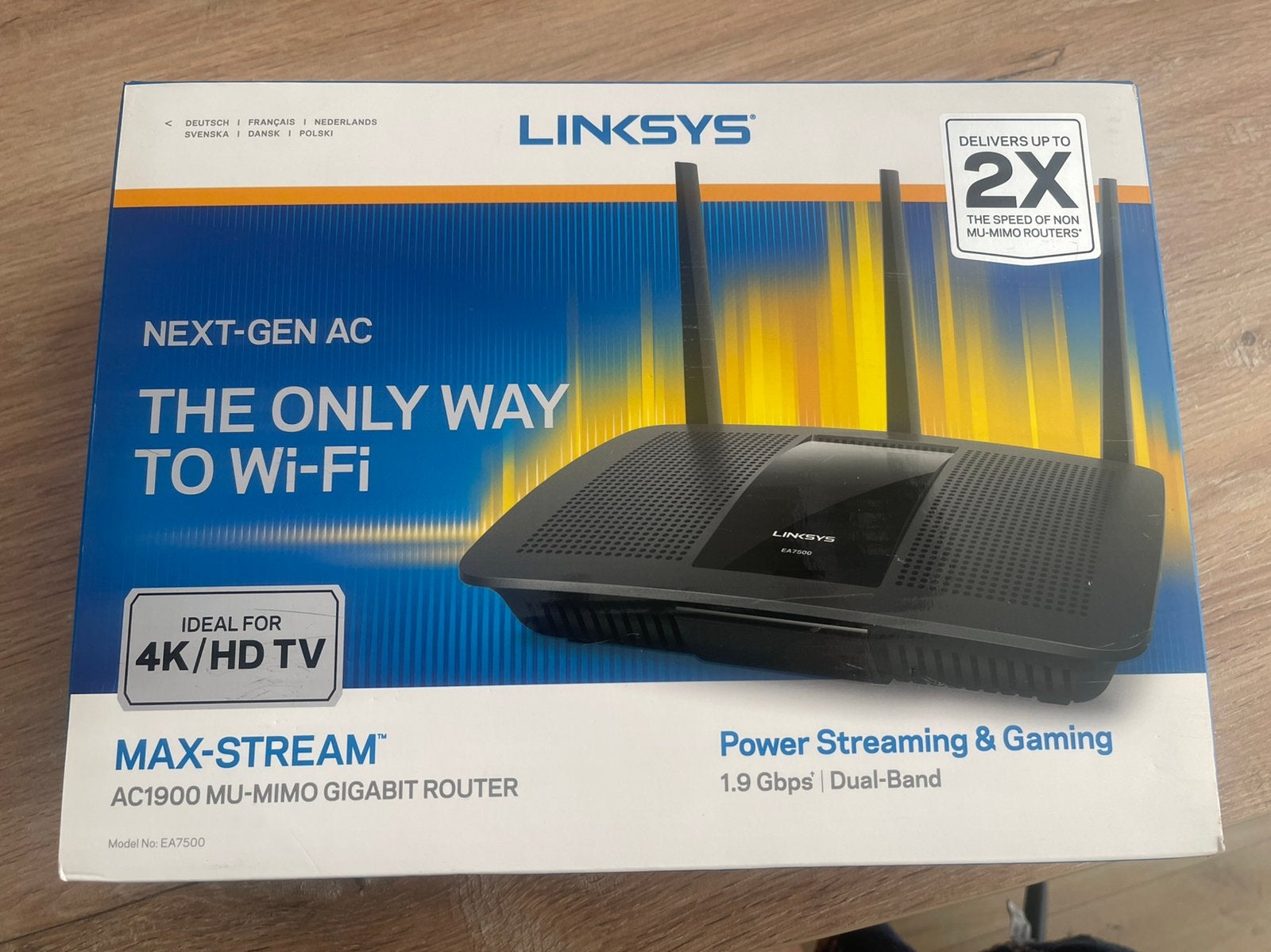 Linksys AC1900 AC 1900 4K Gaming router, Ophalen of Verzenden, Zo goed als nieuw