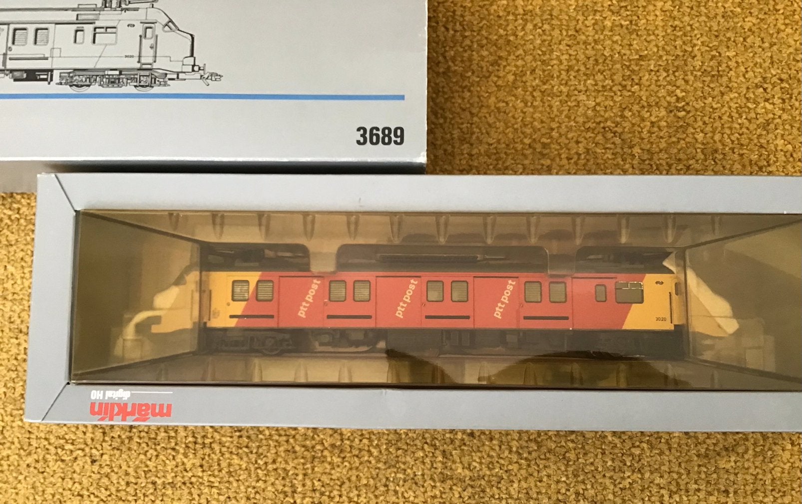Marklin PTT Post 3689 ongebruikt in doos, Wisselstroom, Ophalen of Verzenden, Märklin, Nieuw