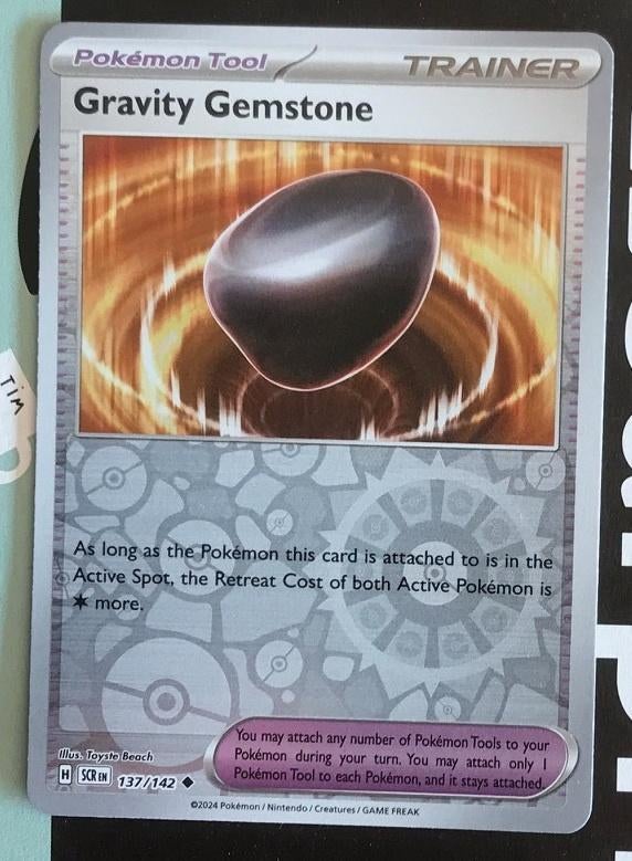 Pokemon - Gravity Gemstone (SCR 137) Reverse holo.., Ophalen of Verzenden, Nieuw, Losse kaart, Foil