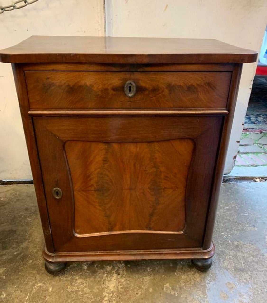 Kast antiek halkastje in Lodewijk XV- biedermeier stijl, Antiek en Kunst, Verzenden