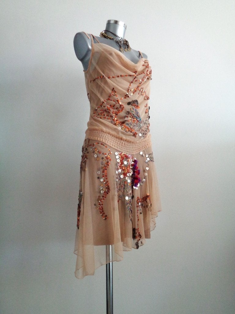 Jorando Italy designer jurk (2-delig) goud, IT46-NL40 Nieuw, Maat 38/40 (M), Overige kleuren, Nieuw, Ophalen of Verzenden