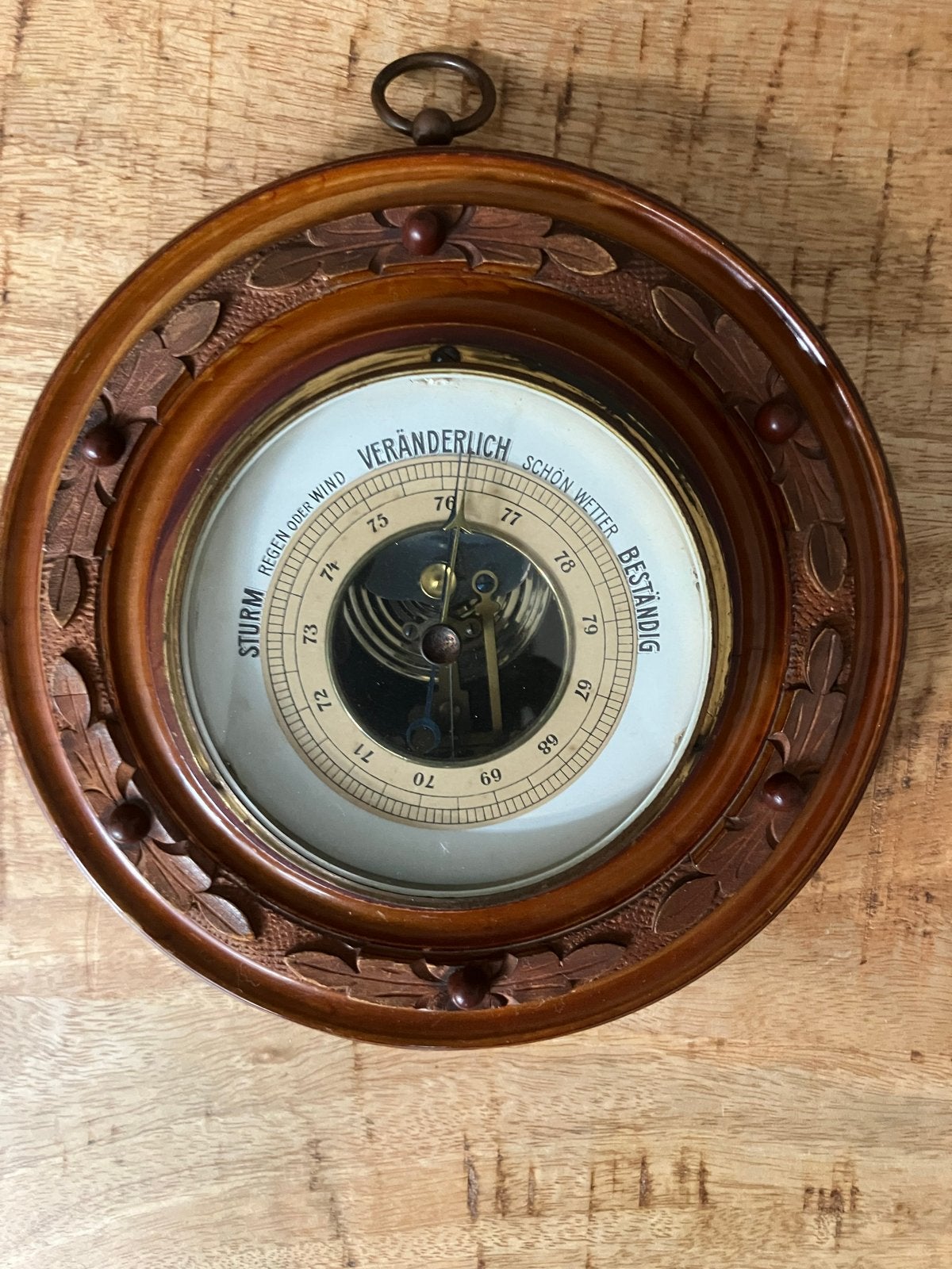 Antieke Barometer in Houten Frame - Duitsland, Ophalen of Verzenden, Gebruikt, Barometer