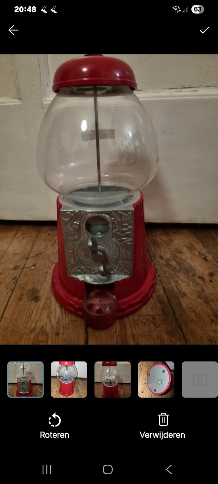 Snoepautomaat / Gumball machine - 30 cm - 20 cent, Ophalen of Verzenden, Zo goed als nieuw