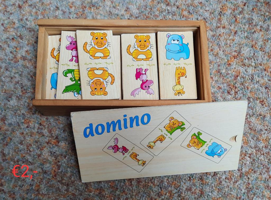 Houten Domino met Dierenafbeeldingen voor Kinderen, Ophalen of Verzenden