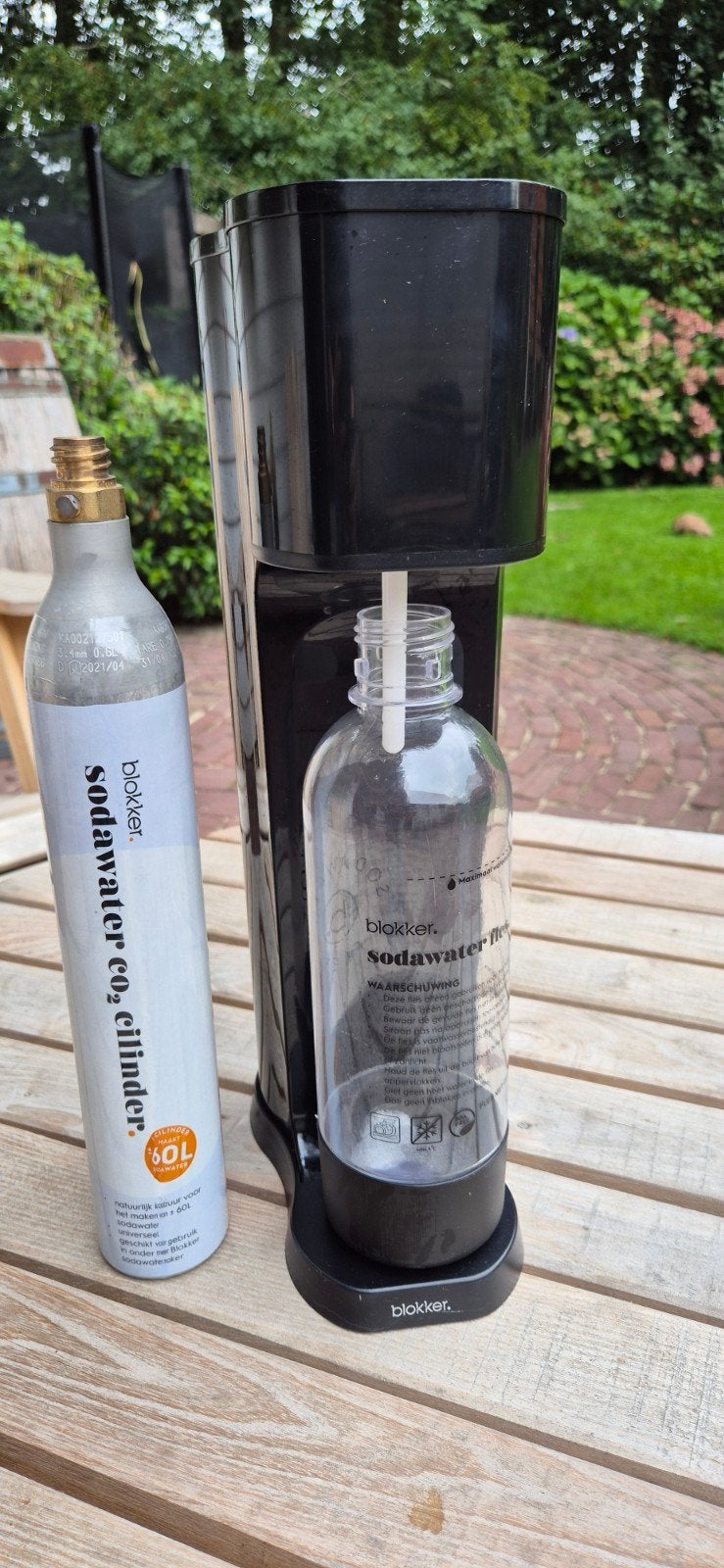 Sodawater maker met CO2 cilinder en fles, Ophalen, Kunststof, Zwart, Overige merken