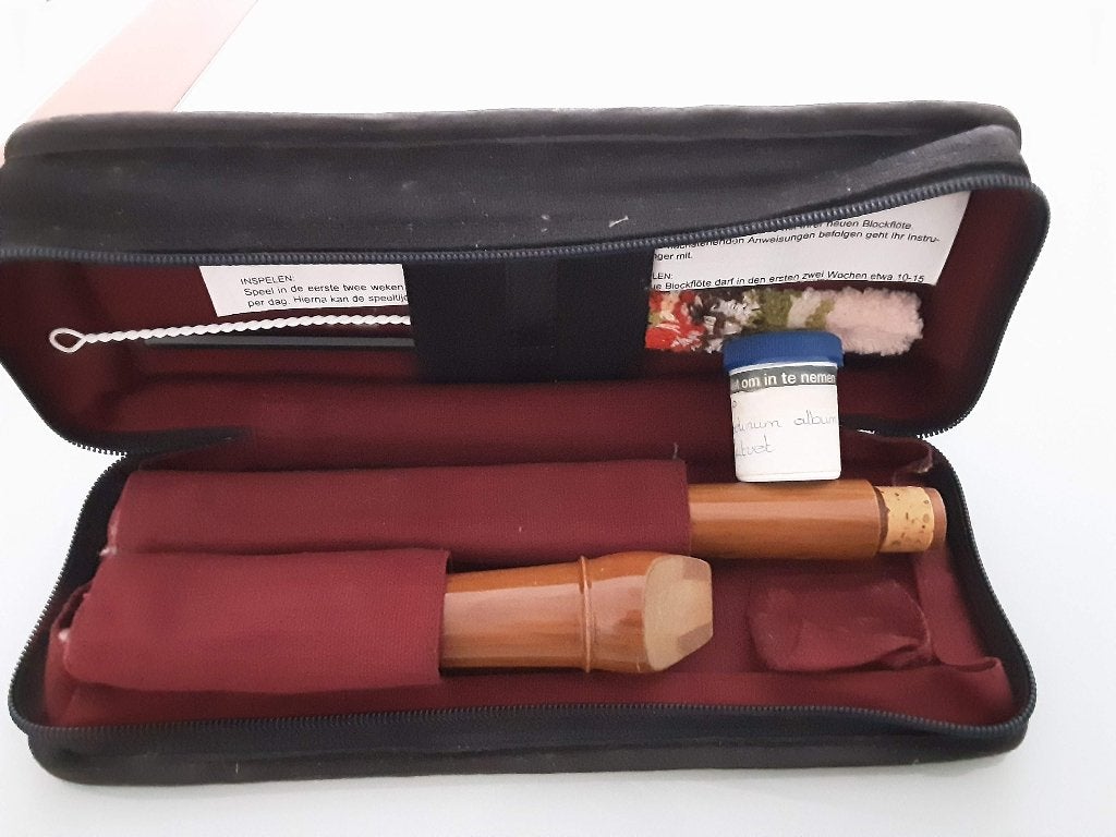 blokfluit Aura S1, Ophalen of Verzenden, Zo goed als nieuw, Sopraan of Sopranino, Met koffer, hoes of etui