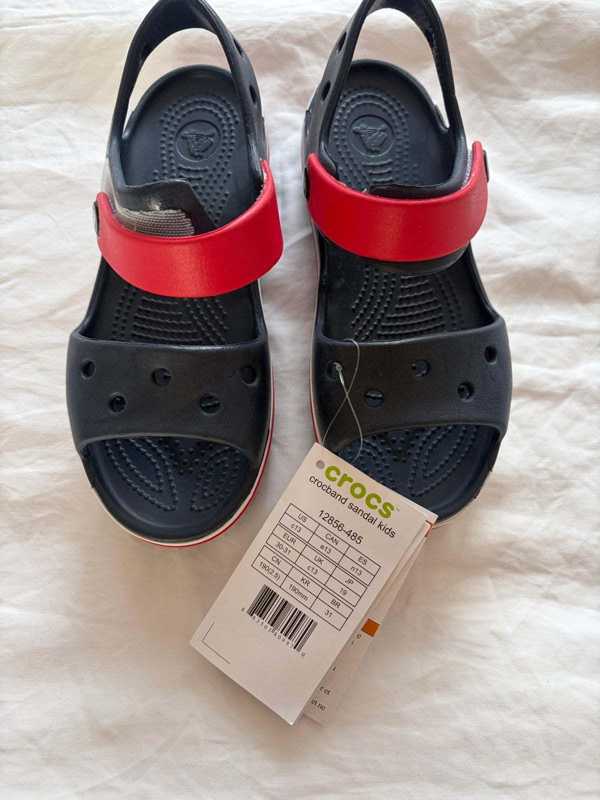 Nieuwe Crocs Crocband Sandalen Kids Maat 30-31 Zwart/Rood, Ophalen of Verzenden, Nieuw, Jongen of Meisje, Schoenen
