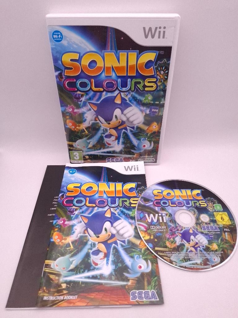 sonic colours wii, Avontuur en Actie, 2 spelers, Ophalen of Verzenden, Zo goed als nieuw