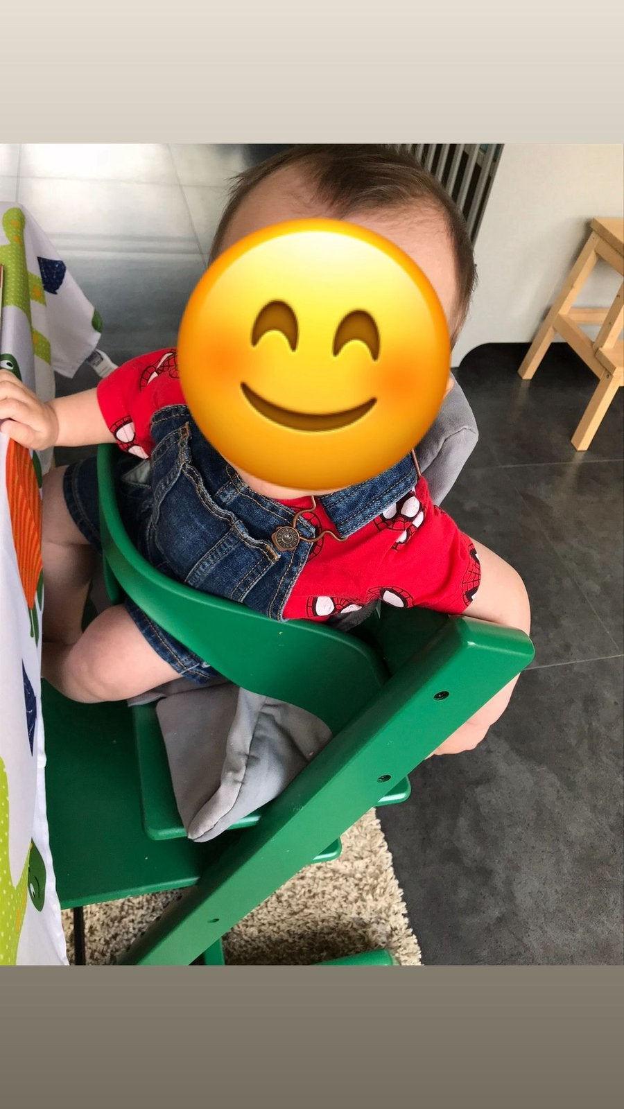 Stokke Tripp Trapp babyset forest green, Kinderen en Baby's, Kinderstoelen, Ophalen, Zo goed als nieuw, Meegroeistoel