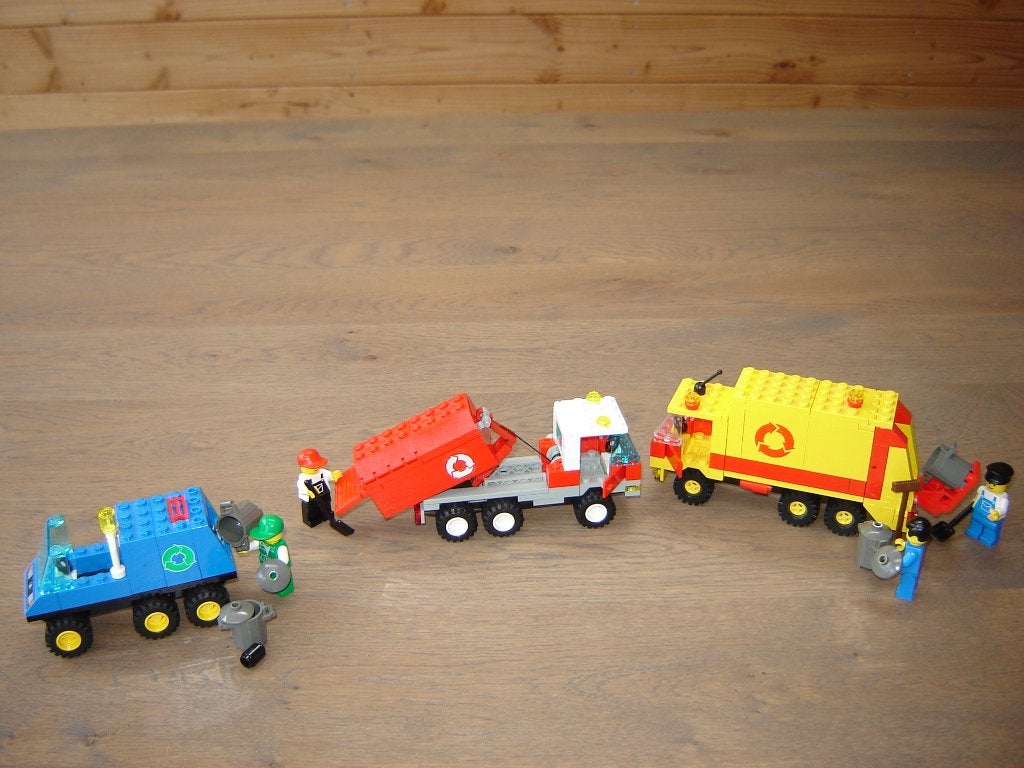 LEGO LEGOLAND GARBAGE TRUCKS   6693-6668-6564 !!!!, Lego, Ophalen of Verzenden, Zo goed als nieuw, LEGOLAND