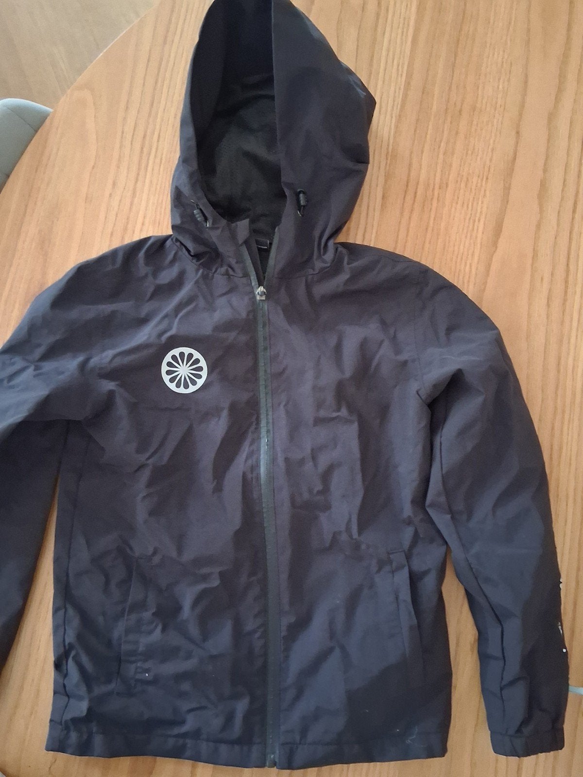 Regenjas trainingsjas maat 152 zwart, Ophalen of Verzenden, Zo goed als nieuw, Kleding