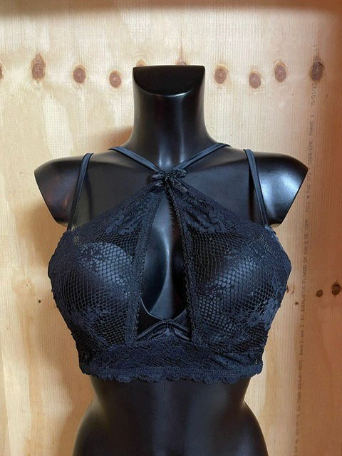 Pleasure state longline push up bh 80b ofelia, Verzenden, Zwart, BH